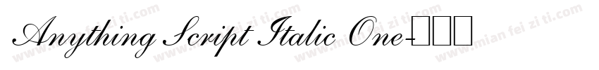 Anything Script Italic One字体转换